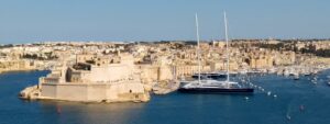 Looking across Valletta Grand Harbour to the Three Cities area