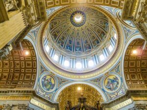 The dome of St. Peter's Basilica in the Vatican, Rome