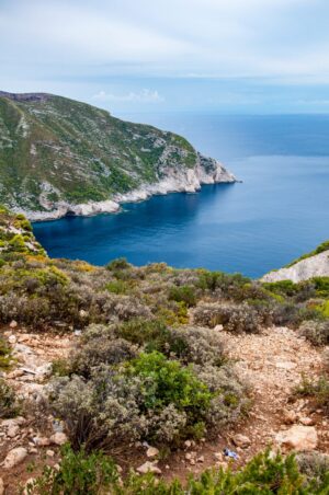 The rocky north west coast of Zakynthos, close to Shipwreck beach