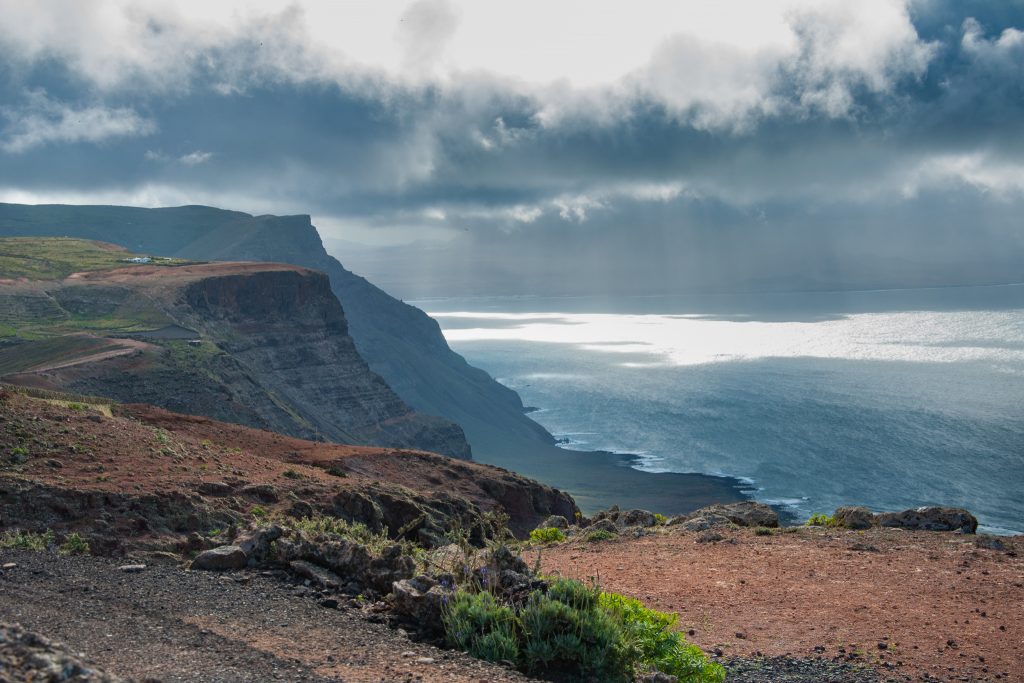 The dramatic cliffs on the North coast of Lanzarote