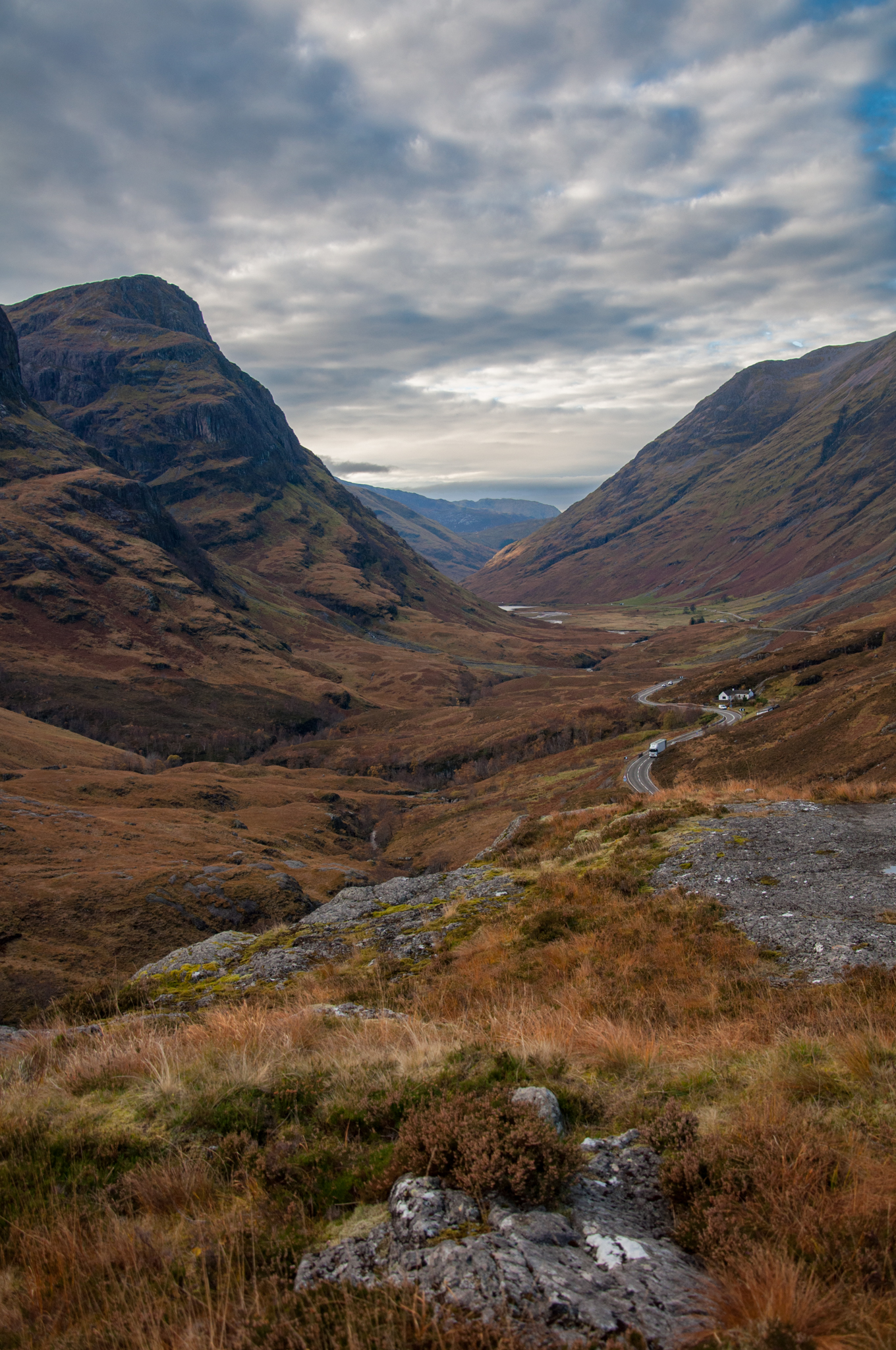 Looking down Glencoe from 'The Study'